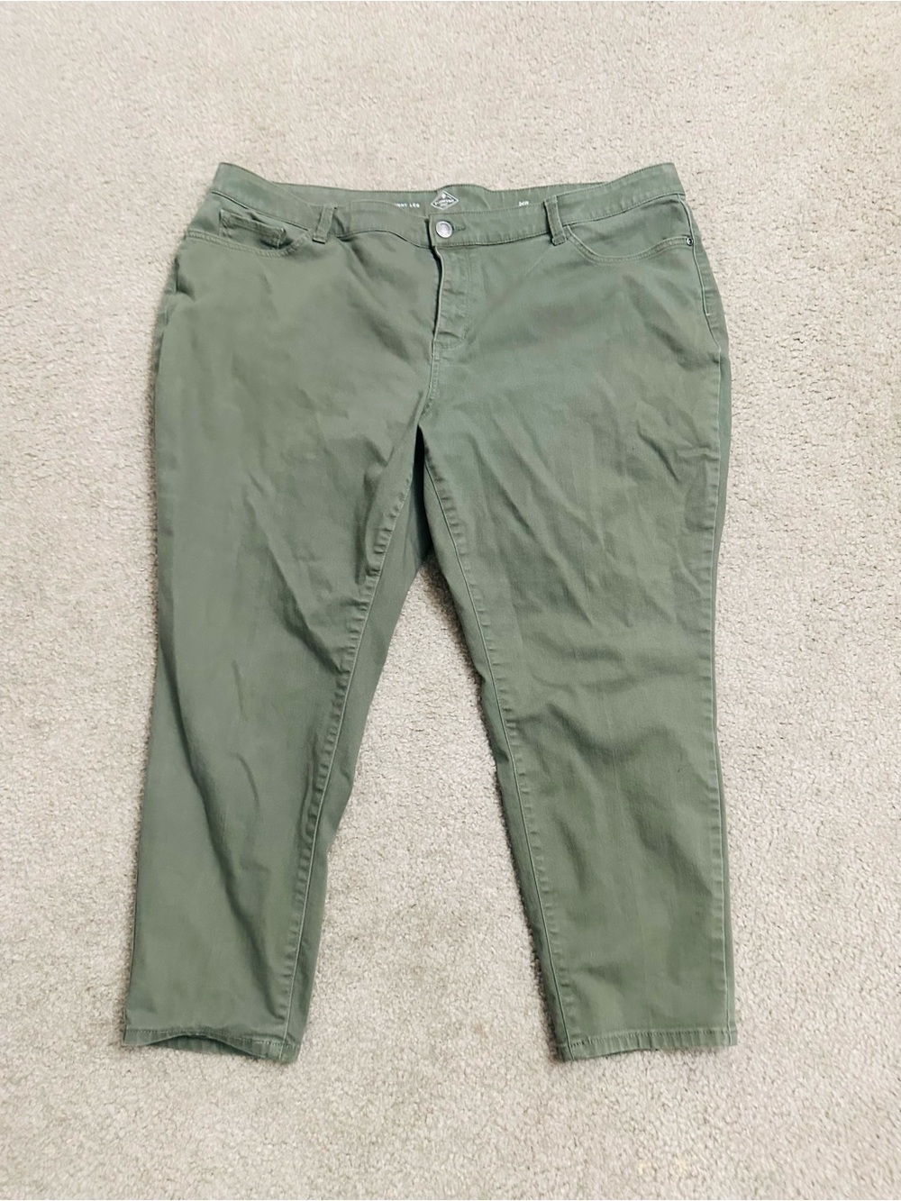 St. John's Bay Olive Green Skinny Leg Jeans